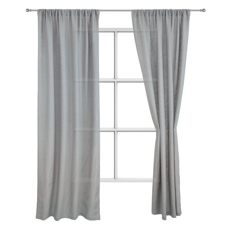 Vorhang Set Fana Grau, 100% Leinen