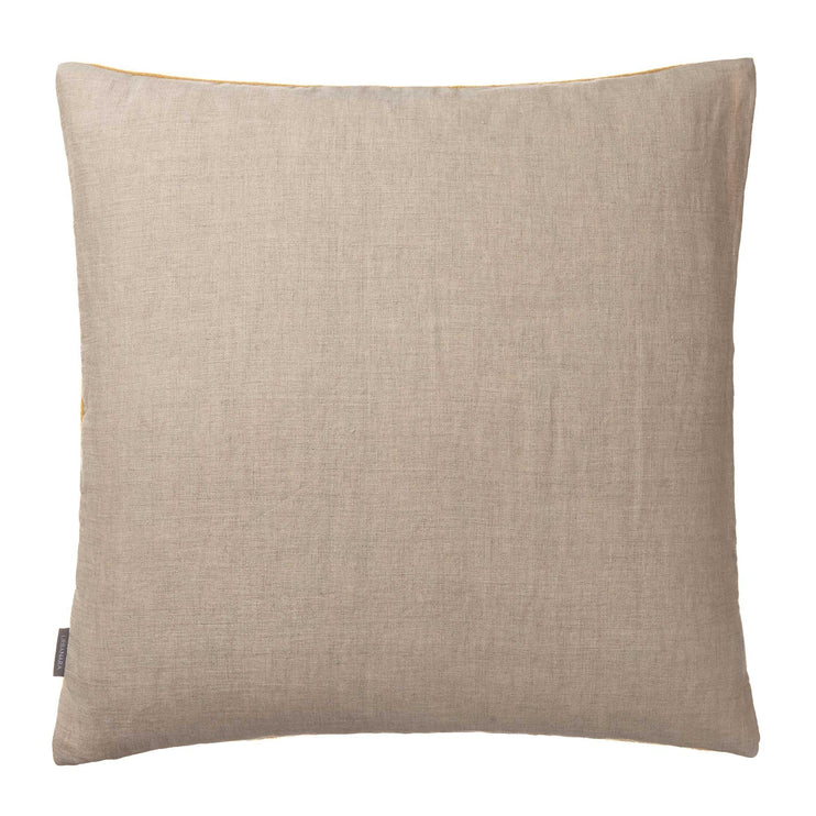 Kissenhülle Fyn, Senfgelb & Natur, 100% Schurwolle & 100% Leinen | Hochwertige Wohnaccessoires