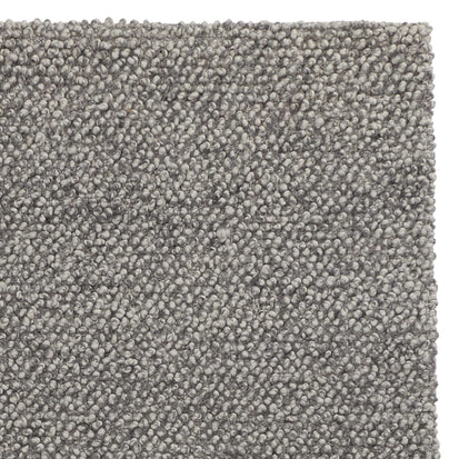 Teppich Karnu Grau-Melange, 100% Wolle & 25% Baumwolle