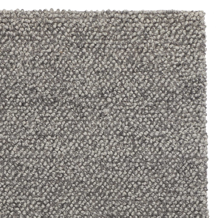 Teppich Karnu Grau-Melange, 100% Wolle & 25% Baumwolle