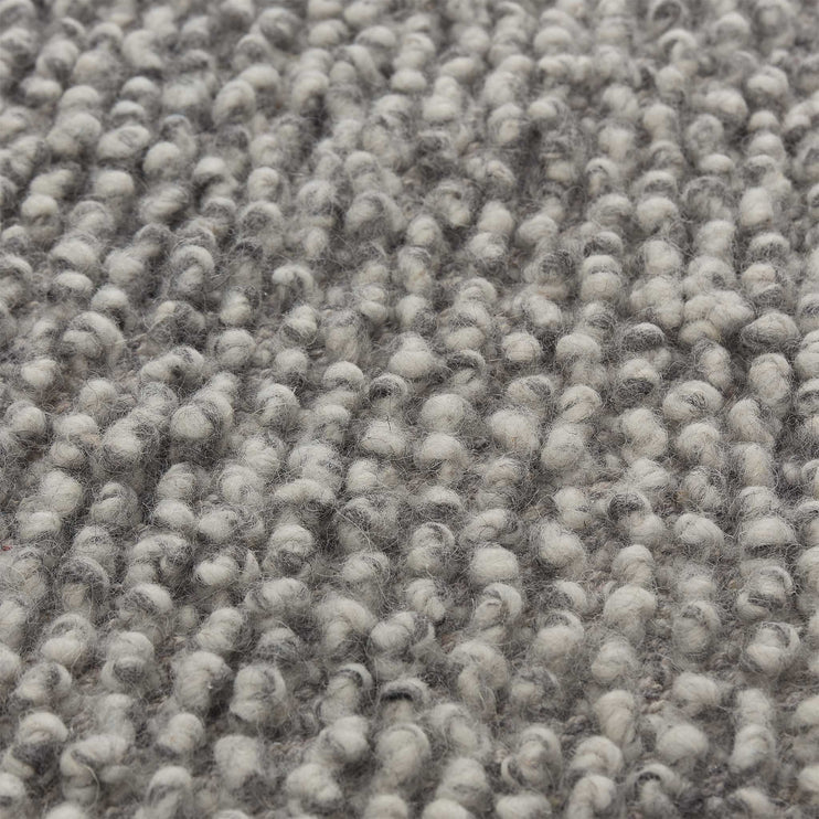 Teppich Karnu Grau-Melange, 100% Wolle & 25% Baumwolle | Hochwertige Wohnaccessoires