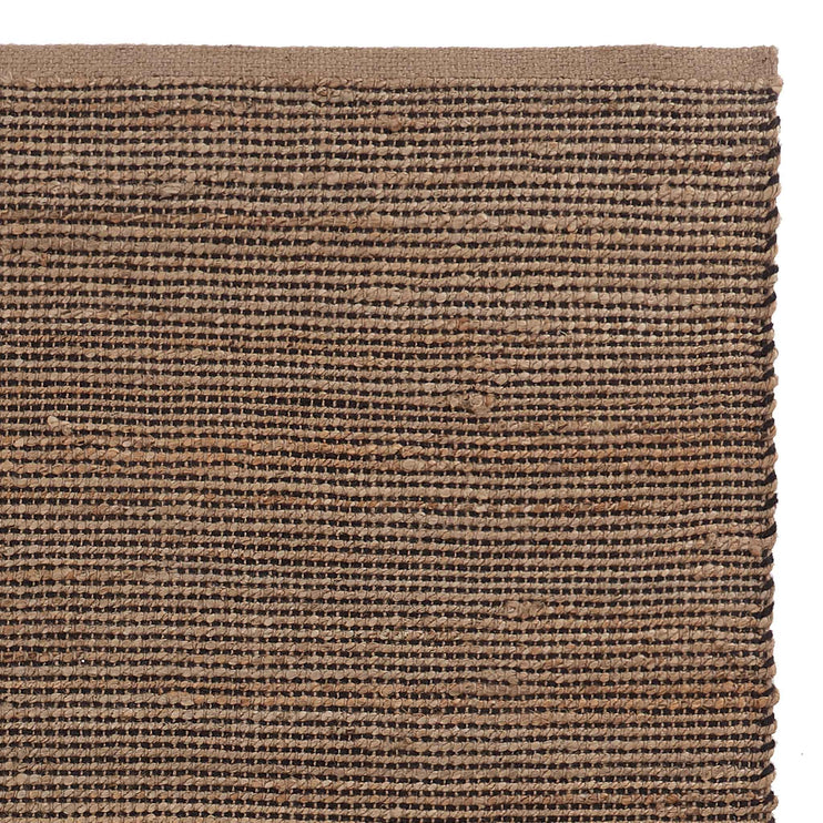 Juteteppich Kheradi Natur & Schwarz, 100% Jute