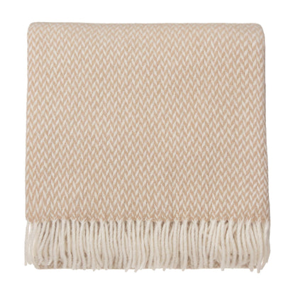 Merinodecke Kinna [Beige & Naturweiß]
