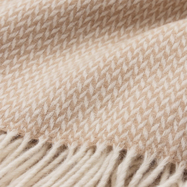 Merinodecke Kinna [Beige & Naturweiß]