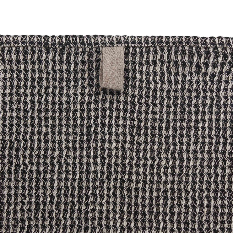 Handtuch Kotra Grau & Natur & Schwarz, 50% Leinen & 50% Baumwolle | Hochwertige Wohnaccessoires