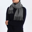 Schal Limon, Grau-Melange, 100% Baby Alpakawolle