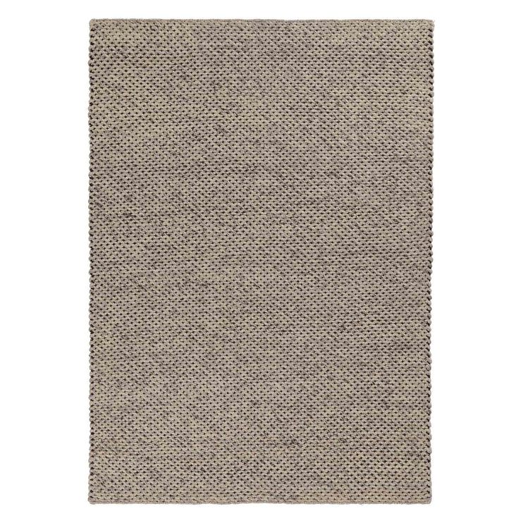 Teppich Lona Grau-Melange & Elfenbein, 70% Wolle & 30% Baumwolle | URBANARA Wollteppiche