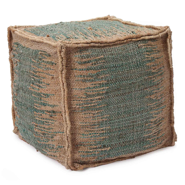 Pouf Majrain Natur & Grüngrau | Schöne Ideen für Ihr Zuhause | URBANARA