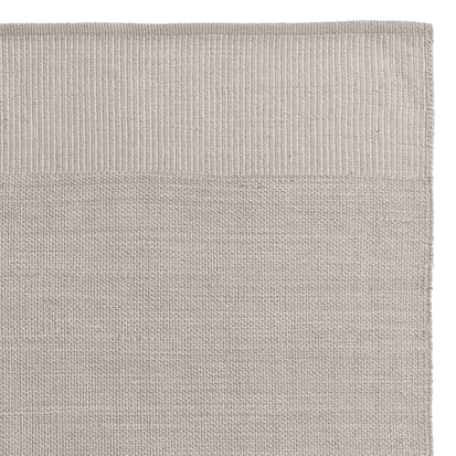 Teppich Mandir Grau & Naturweiß, 100% Baumwolle