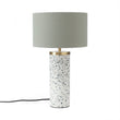 Tischlampe Nindra Helles Graugrün, 100% Baumwolle