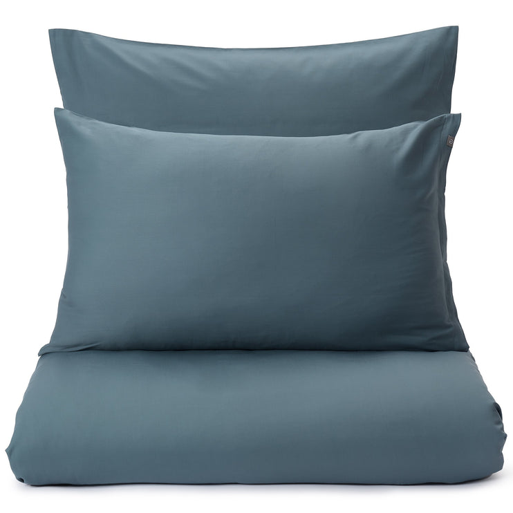 Satin-Bettwäsche Oufeiro Blasses Petrol, 100% Bio-Baumwolle