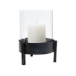 Windlicht Ozar Schwarz, 100% Glas & 100% Metall