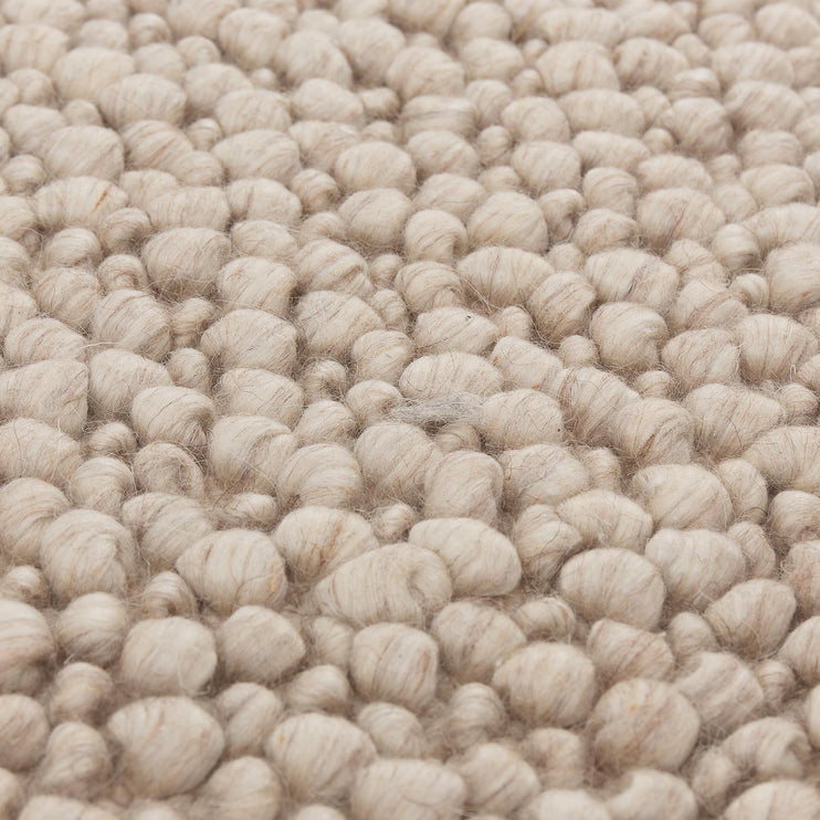 Teppich Ravi Mix Creme-Melange, 70% Wolle & 10% Viskose & 20% Baumwolle | Hochwertige Wohnaccessoires