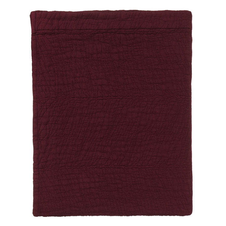 Tagesdecke Ruivo, Weinrot, 100% Baumwolle