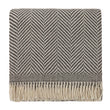 Decke Salla, Grau & Creme, 100% Schurwolle