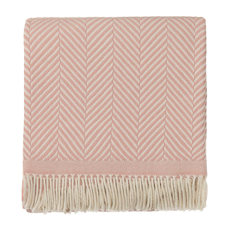 Wolldecke Salla Rouge & Creme, 100% Schurwolle