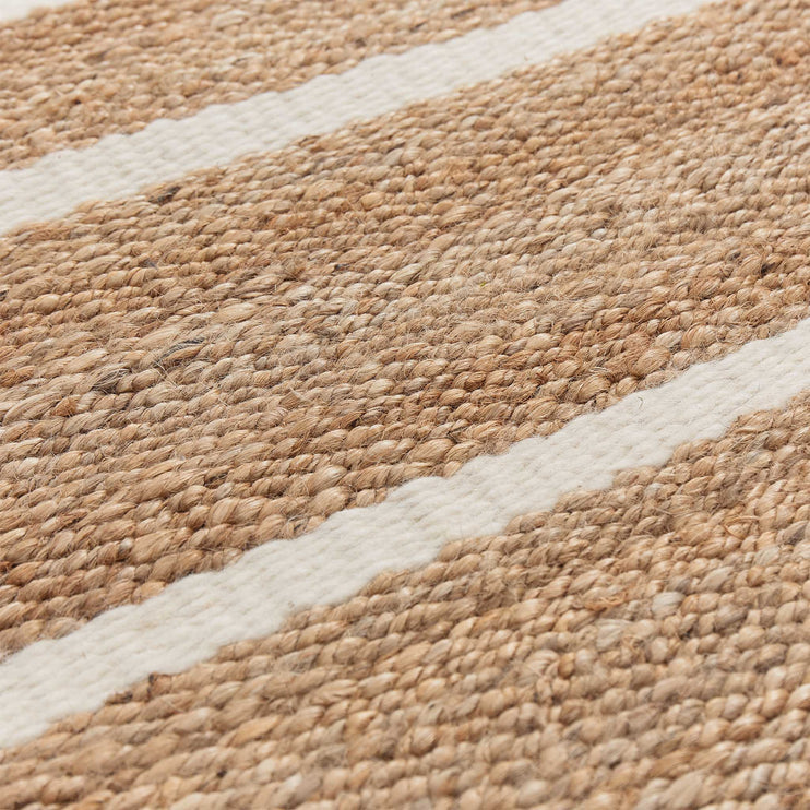 Hanf-Teppich Sankra Natur & Elfenbein, 90% Hanf & 10% Wolle | Hochwertige Wohnaccessoires