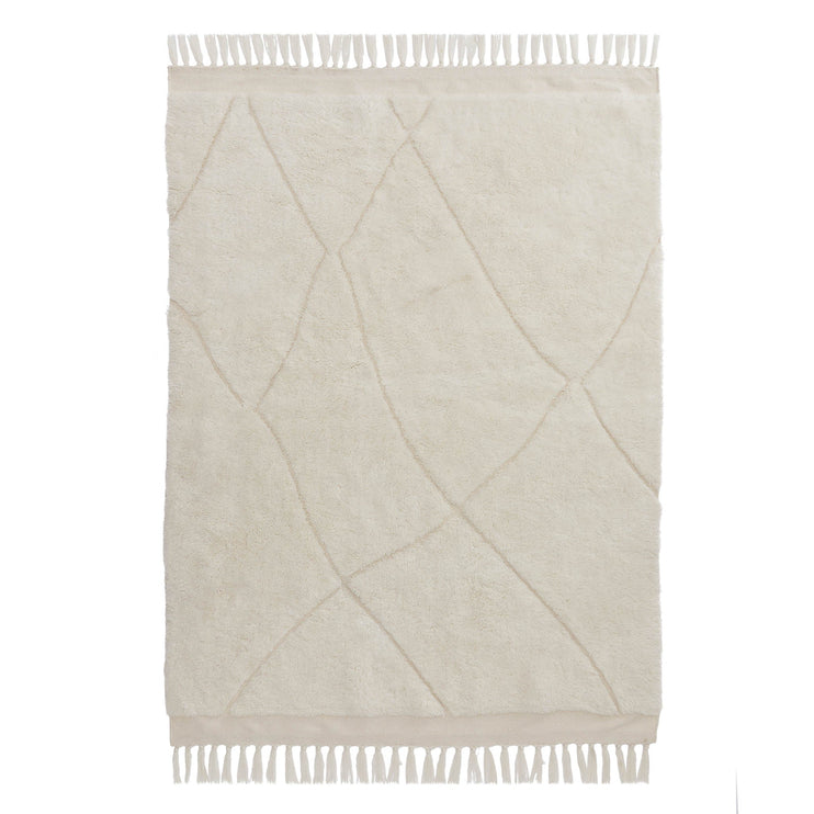 Teppich Senha, Naturweiß, 100% Wolle | Hochwertige Wohnaccessoires