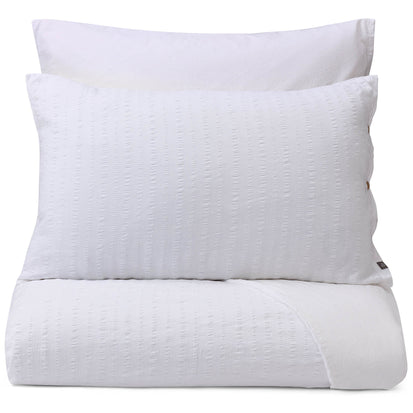 Bettdeckenbezug Serras Weiß, 64% Baumwolle & 36% Leinen