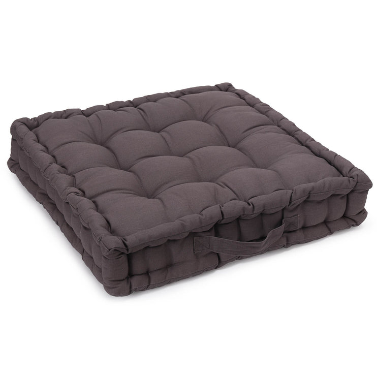 Bodenkissen Silna Dunkelgrau, 100% Baumwolle & 100% Polyester