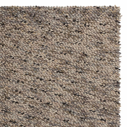 Teppich Thela, Natur & Steingrau & Elfenbein, 75% Wolle & 25% Baumwolle