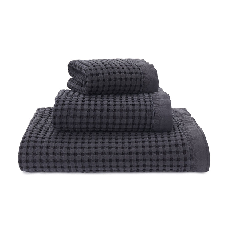 Handtuch Veiros Anthrazit, 100% Baumwolle
