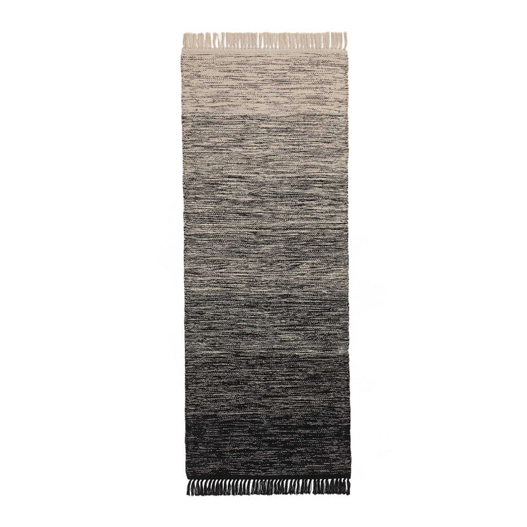 Läufer Ziller, Schwarz & Naturweiß, 100% Baumwolle | Hochwertige Wohnaccessoires