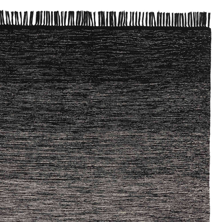 Läufer Ziller, Schwarz & Naturweiß, 100% Baumwolle